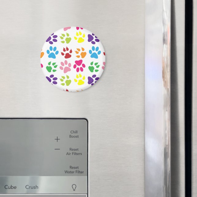 Colourful Paws, Dog Paws, Cat Paws Magnet (In Situ (Fridge))