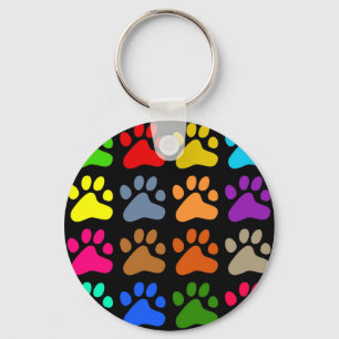 Colourful Paws Key Ring