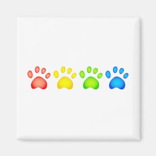 Colourful Paws Magnet