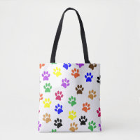 Colourful Paws Pattern Dog Lover Animal Lover Cat