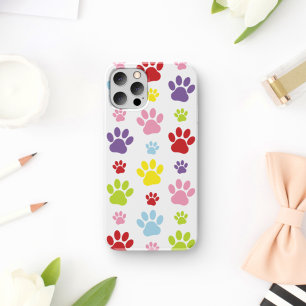 Colourful Paws, Paw Pattern, Dog Paws, Paw Prints iPhone 11 Case