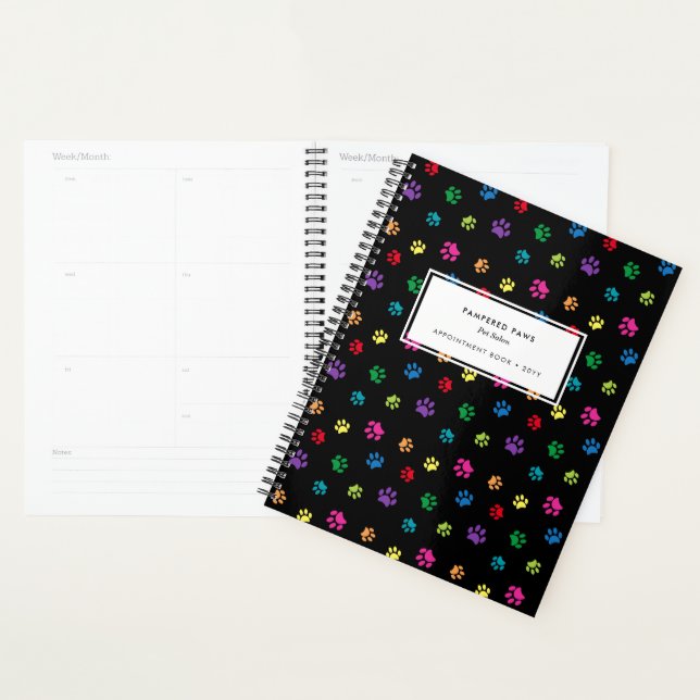Colourful Paws Professional Pet Salon Appointment Planner (Display)