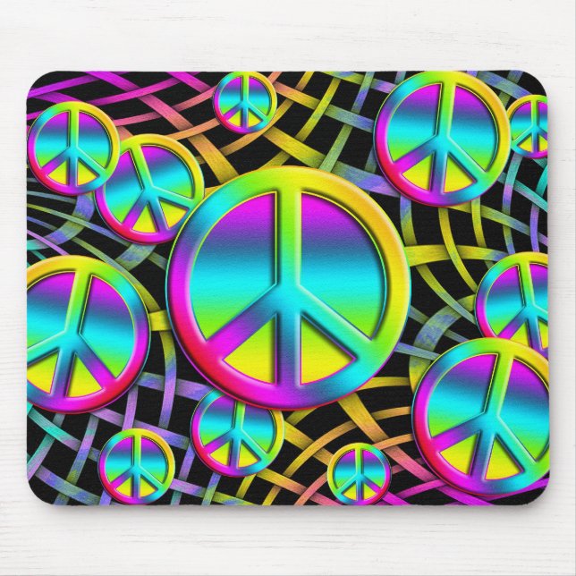 colourful PEACE Mouse Pad (Front)