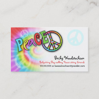 Colourful PEACE Profile Card