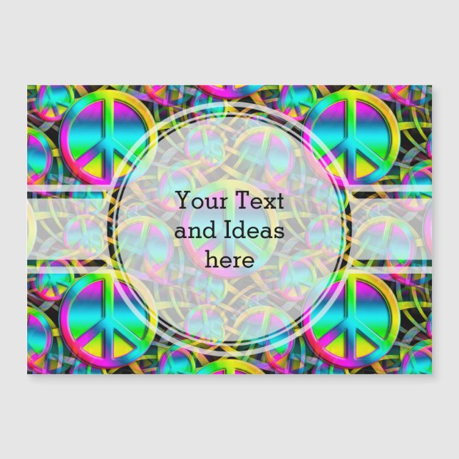 Colourful PEACE seamless pattern + your ideas (Front)