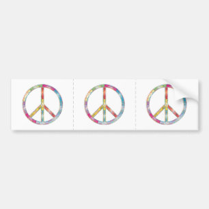 Colourful Peace Sign Bumper Sticker
