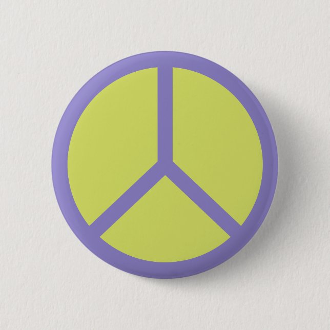 Colourful Peace Sign button (Front)