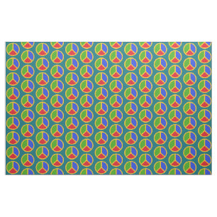 Colourful Peace Sign custom fabric