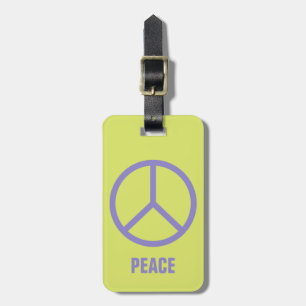 Colourful Peace Sign custom luggage tag