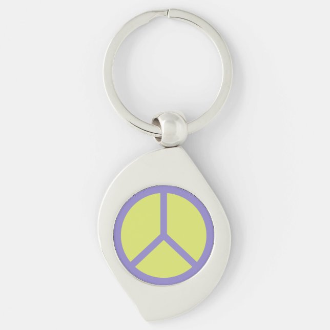 Colourful Peace Sign key chain (Front)