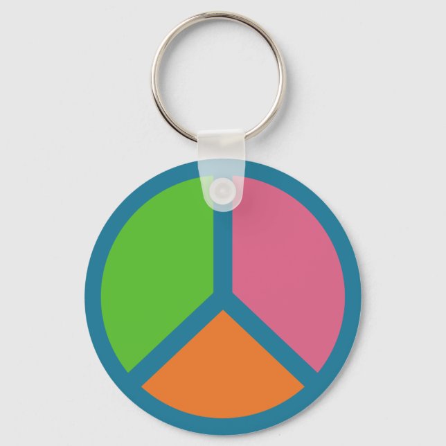 Colourful Peace Sign key chains (Front)