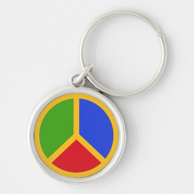 Colourful Peace Sign key chains (Front)