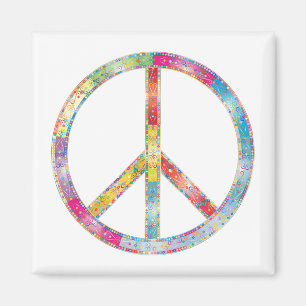 Colourful Peace Sign Magnet