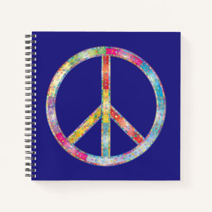 Colourful Peace Sign Notebook