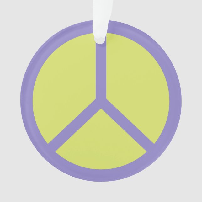Colourful Peace Sign ornament (Front)