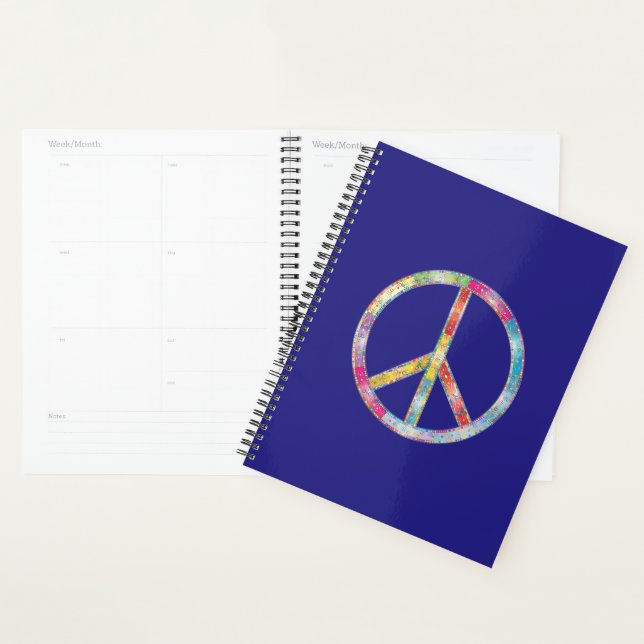 Colourful Peace Sign Planner (Display)