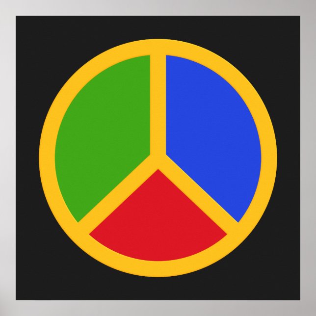 Colourful Peace Sign poster (Front)