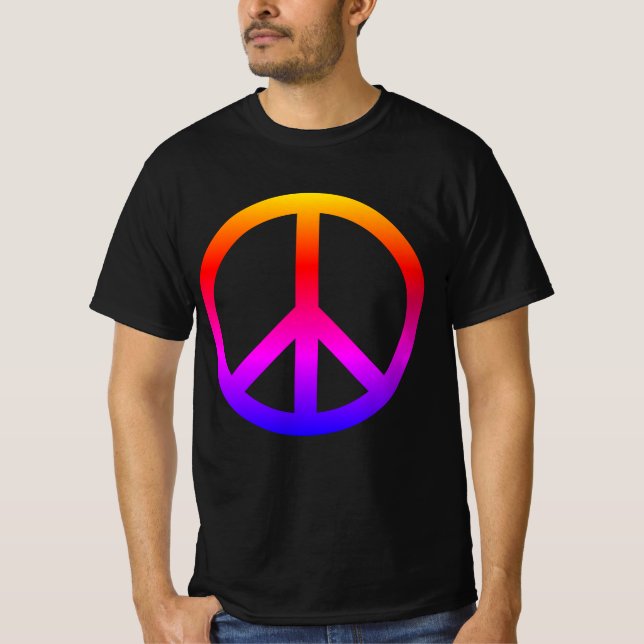 Colourful Peace Sign T-Shirt (Front)