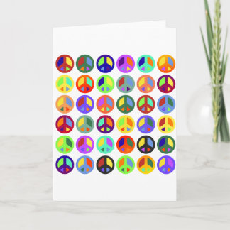 Colourful Peace Signs Card