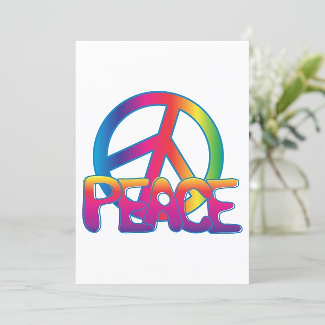 Colourful Peace Symbol Invitation (Creator Uploaded)