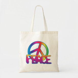 Colourful Peace Symbol Tote Bag