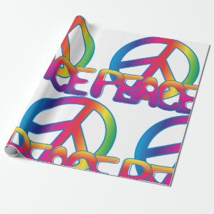 Colourful Peace Symbol Wrapping Paper