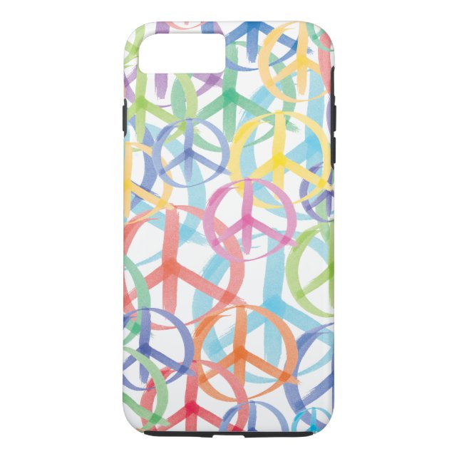 Colourful Peace Symbols Case-Mate iPhone Case (Back)