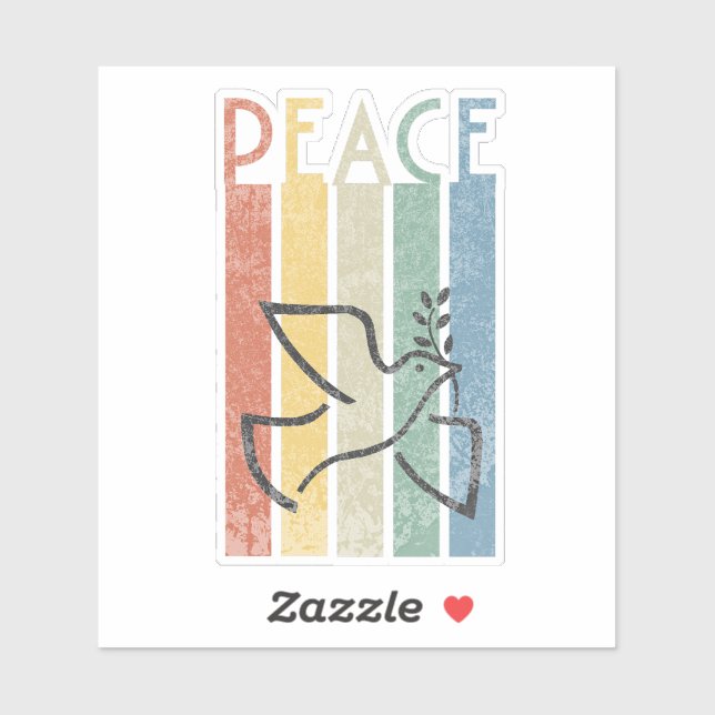 Colourful peace text design (Sheet)