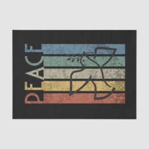 Colourful peace text design tissue paper
