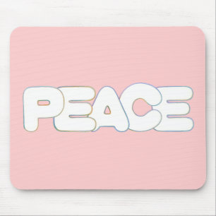 Colourful Peace, the word, mousepads