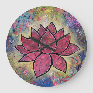 Colourful, Peaceful Lotus Clock