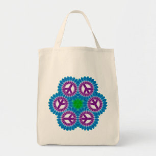 Colourful Peaceful Organic Tote Bag