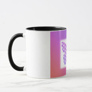 Colourful Peach Pink Purple Geometric Butterfly Ar Mug