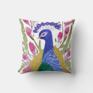 Colourful Peacock Cushion