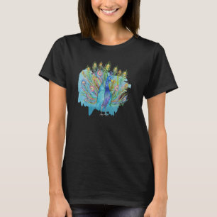 Colourful Peacock Cute Birds Animal Graphic T-Shirt