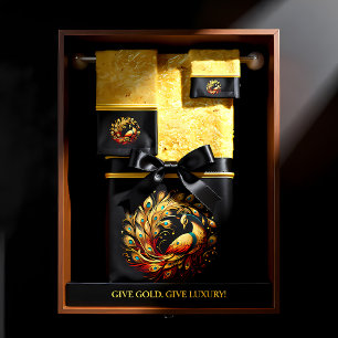 Colourful Peacock Dance Bath Towel Set