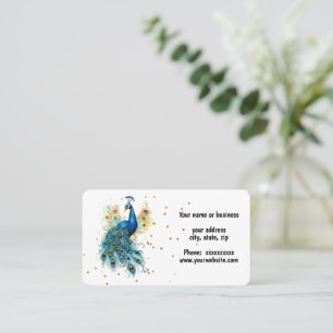 Colourful Peacock Design  Business Card