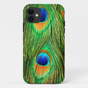 Colourful Peacock Feathers Print iPhone 11 Case