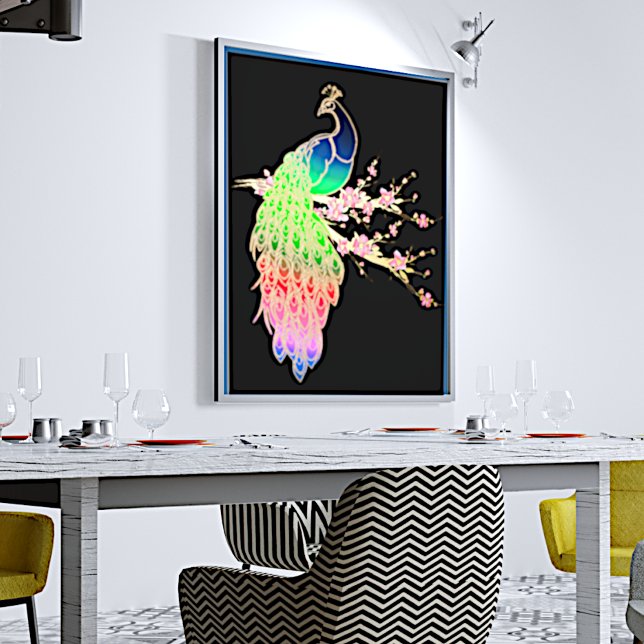 Colourful Peacock Foil Prints (Creator Uploaded)