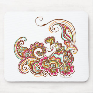 colourful peacock mouse pad