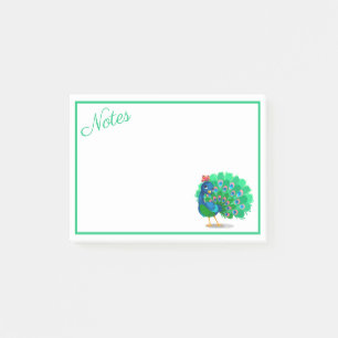 Colourful Peacock Post-It Notes