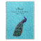 Colourful Peacock Wedding Guest Sign In Notebook