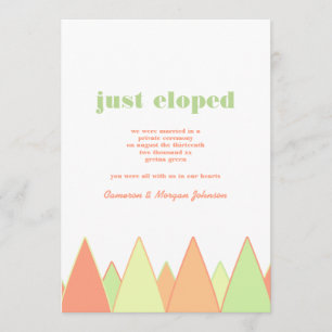 Colourful Peaks Elopement Announcement