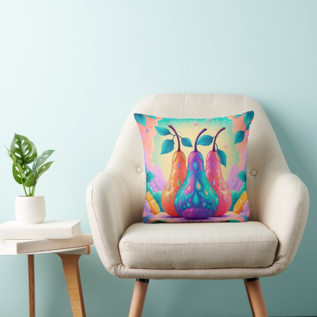 Colourful pear cushion (Chair)
