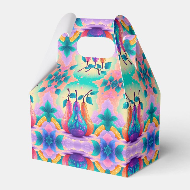 Colourful pear favour box (Front Side)