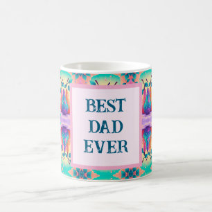 Colourful pear with Best Dad Ever Coffee Mug