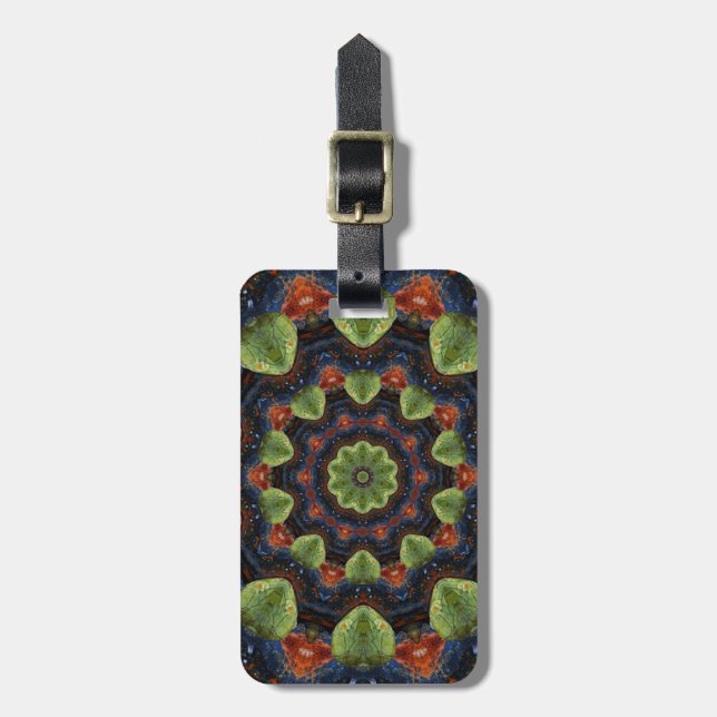 Colourful Pebble Kaleidoscope Luggage Tag (Front Vertical)
