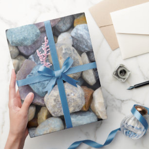 Colourful pebble pattern wrapping paper