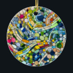 Colourful Pebbles Mosaic Art Ceramic Ornament<br><div class="desc">Colourful Pebbles Mosaic Art</div>