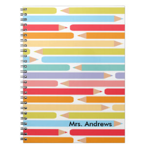 Colourful Pencils Art Teacher Appreciation Notebook
